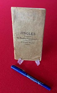 Arthur Rodman's Jingles Booklet on stand