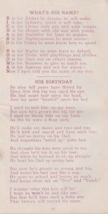 Arthur Rodman's Jingles Booklet Page 17 - What's His Name His Birthday