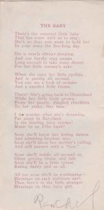 Jingles booklet, written by Arthur Rodman in 1916, page 24, The Baby