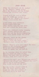 Jingles booklet, written by Arthur Rodman in 1916, page 32, Just Kids.